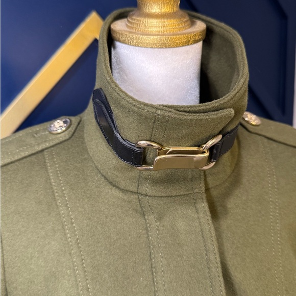 Burberry Olive Belted Military Trench Coat - Picture 10 of 11